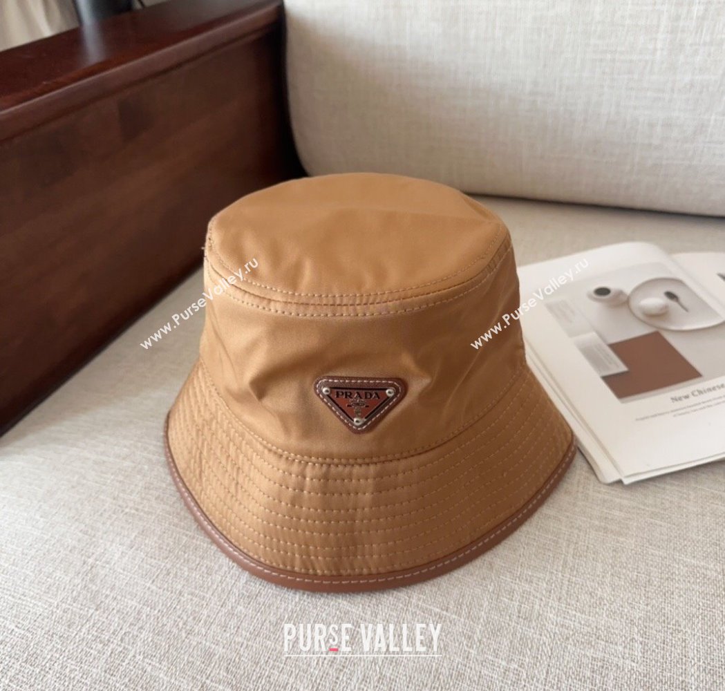Prada Nylon Bucket Hat Brown 2025 0115 (MAO-250115008)