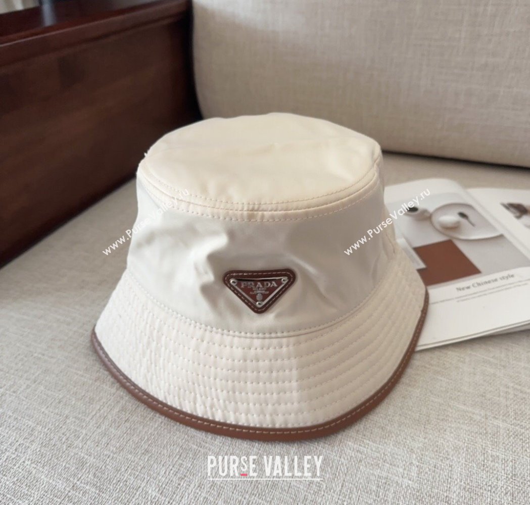 Prada Nylon Bucket Hat White 2025 0115 (MAO-250115009)