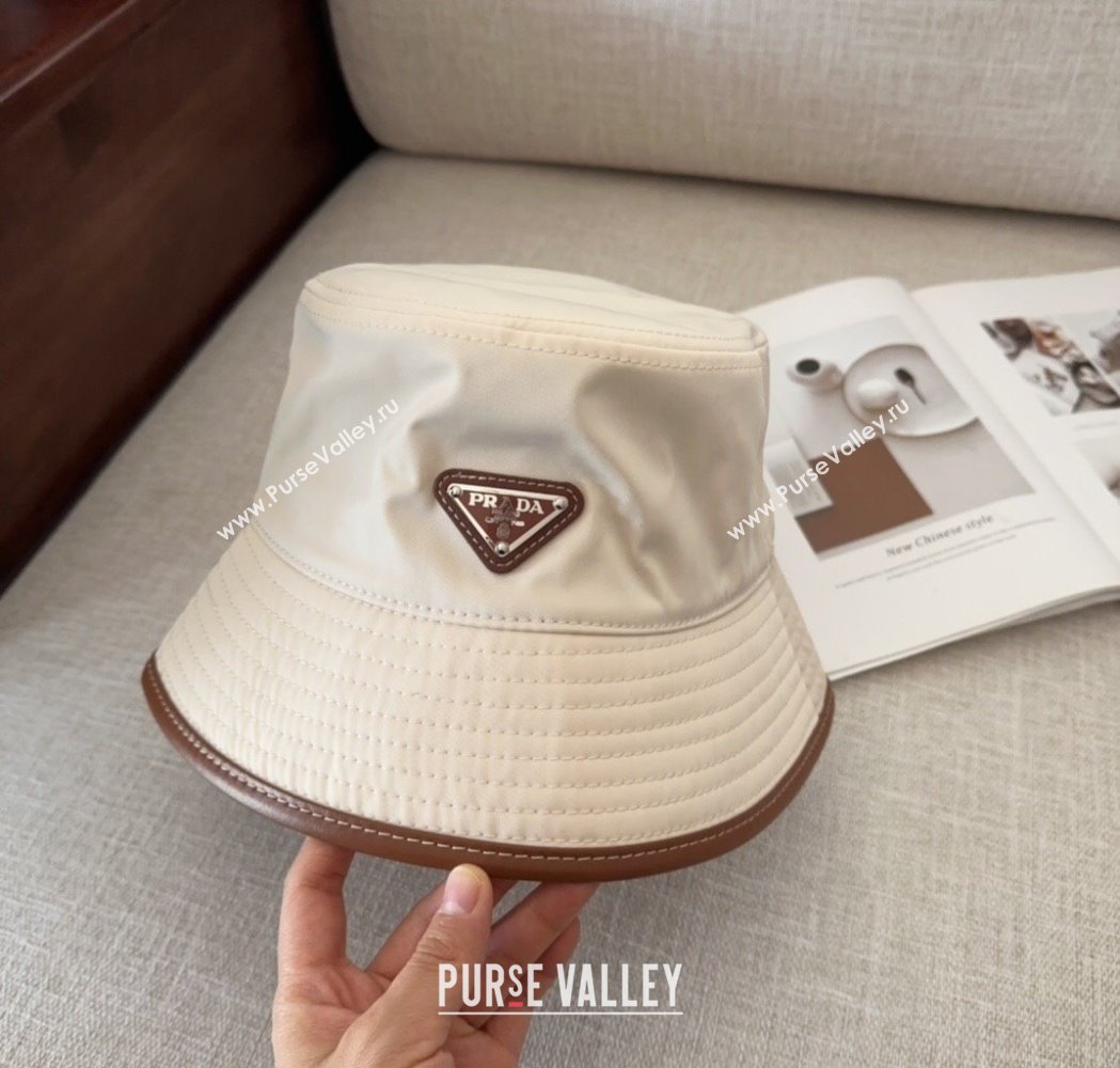 Prada Nylon Bucket Hat White 2025 0115 (MAO-250115009)