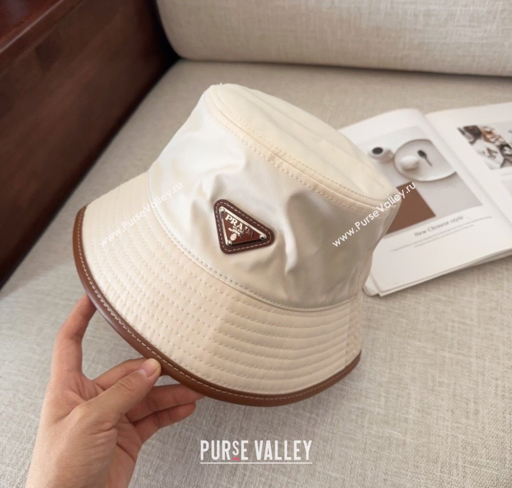 Prada Nylon Bucket Hat White 2025 0115 (MAO-250115009)