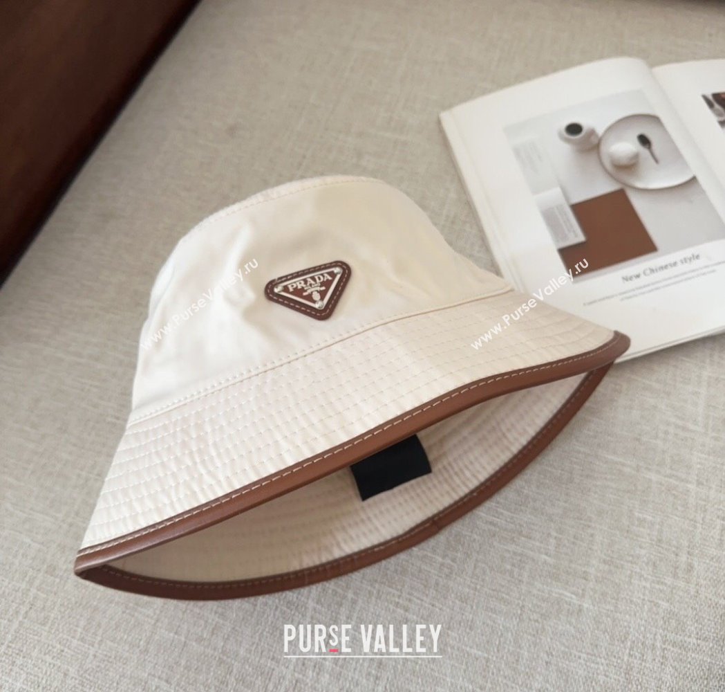 Prada Nylon Bucket Hat White 2025 0115 (MAO-250115009)