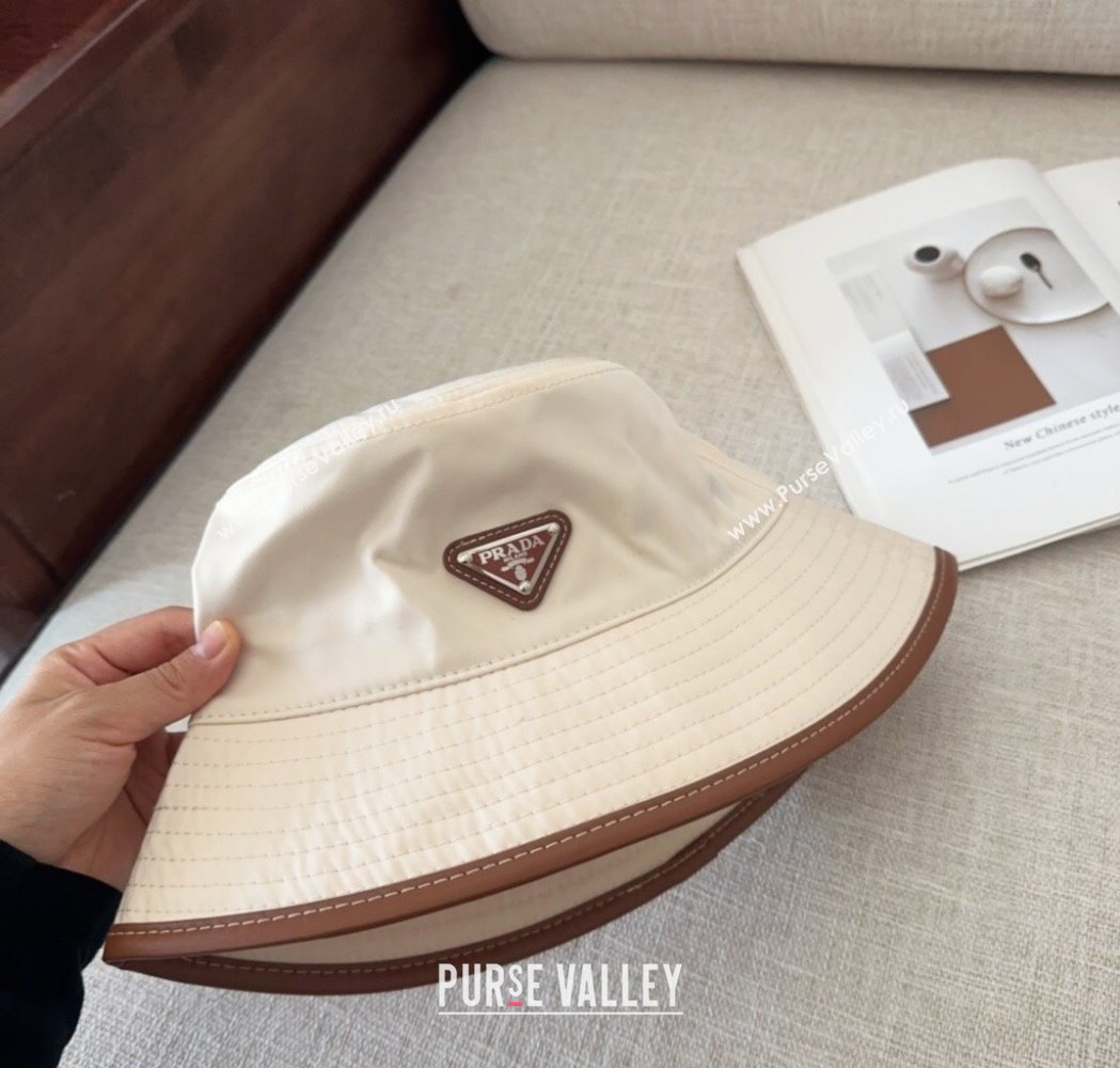 Prada Nylon Bucket Hat White 2025 0115 (MAO-250115009)