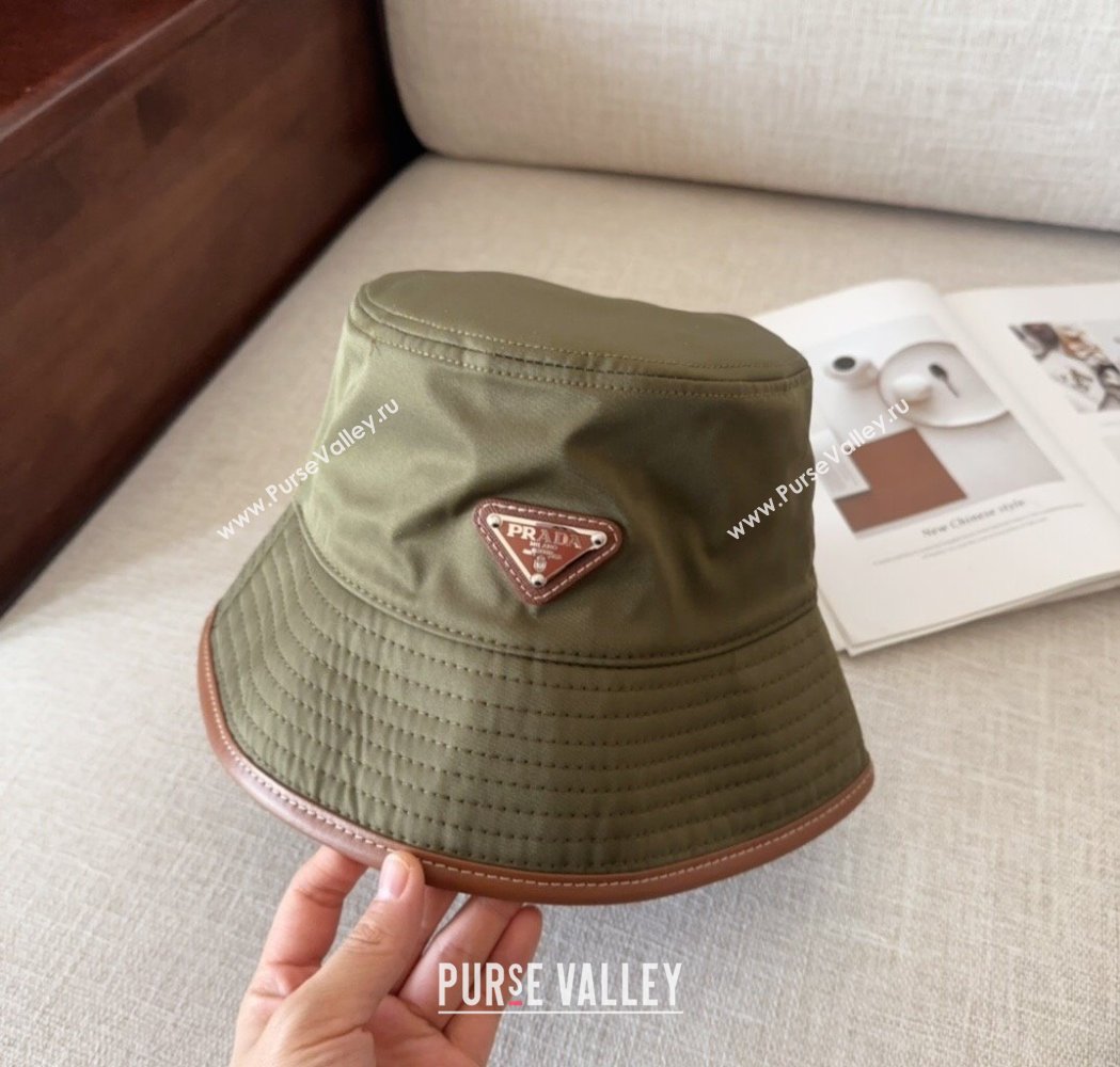Prada Nylon Bucket Hat Green 2025 0115 (MAO-250115010)