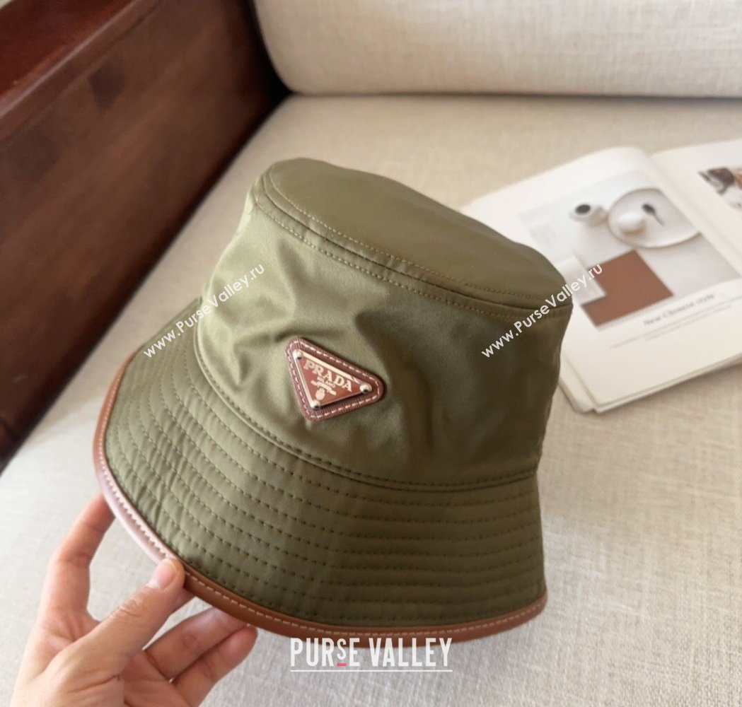 Prada Nylon Bucket Hat Green 2025 0115 (MAO-250115010)