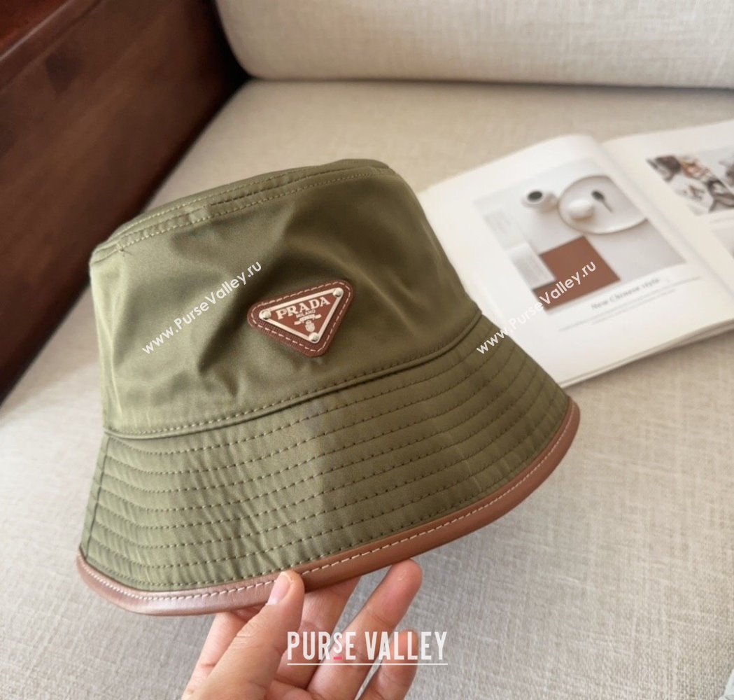Prada Nylon Bucket Hat Green 2025 0115 (MAO-250115010)