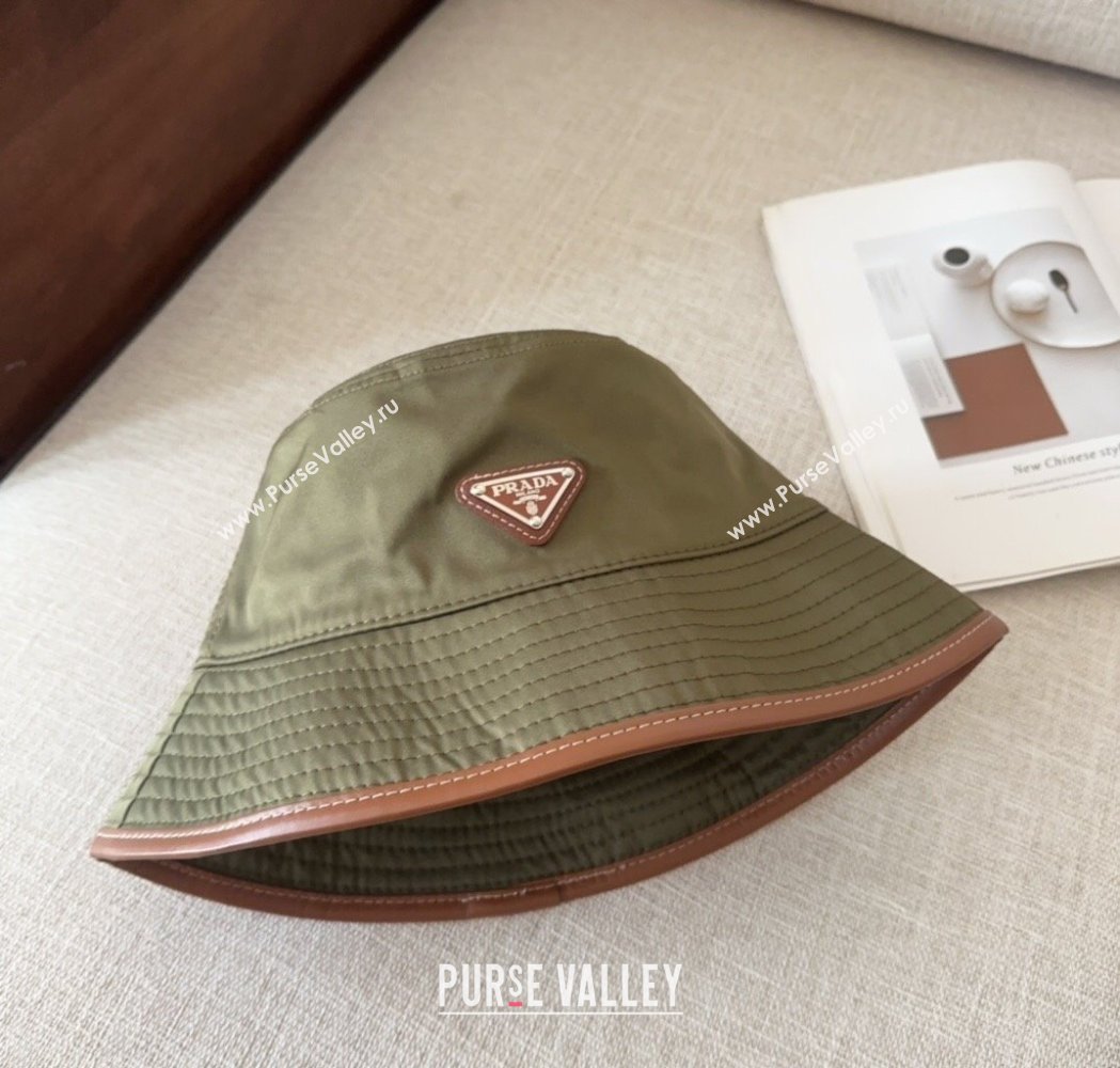 Prada Nylon Bucket Hat Green 2025 0115 (MAO-250115010)