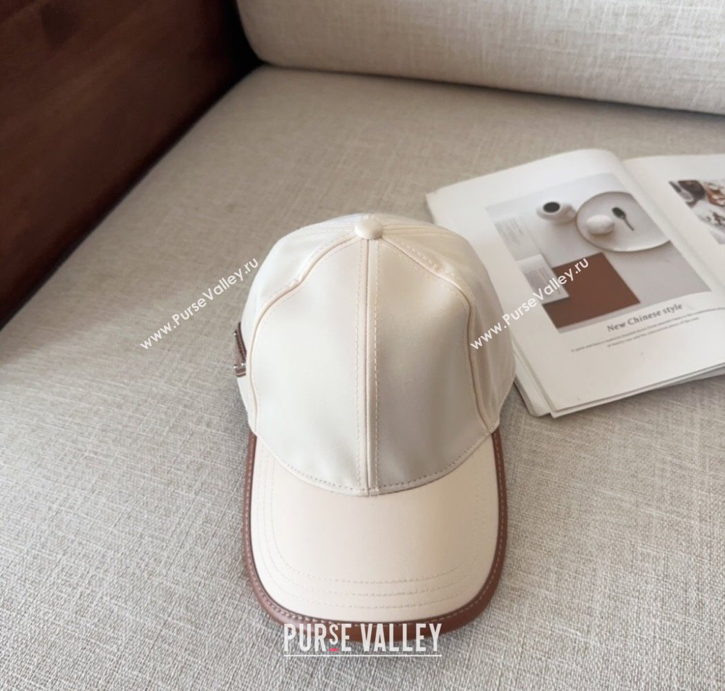 Prada Nylon Baseball Hat White 2025 0115 (MAO-250115011)