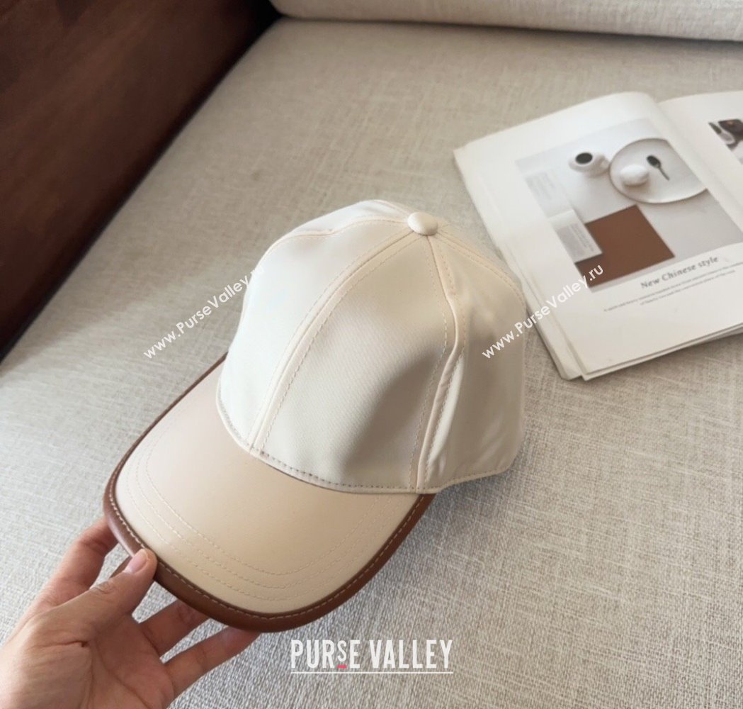 Prada Nylon Baseball Hat White 2025 0115 (MAO-250115011)