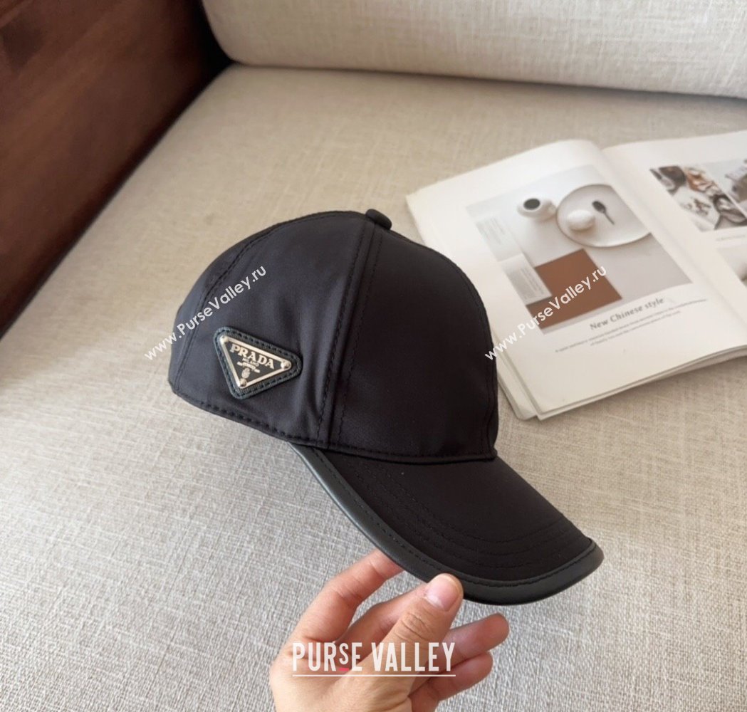 Prada Nylon Baseball Hat Black 2025 0115 (MAO-250115012)