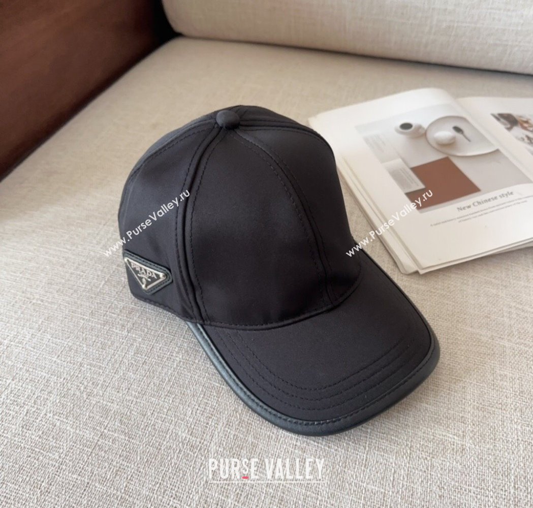 Prada Nylon Baseball Hat Black 2025 0115 (MAO-250115012)