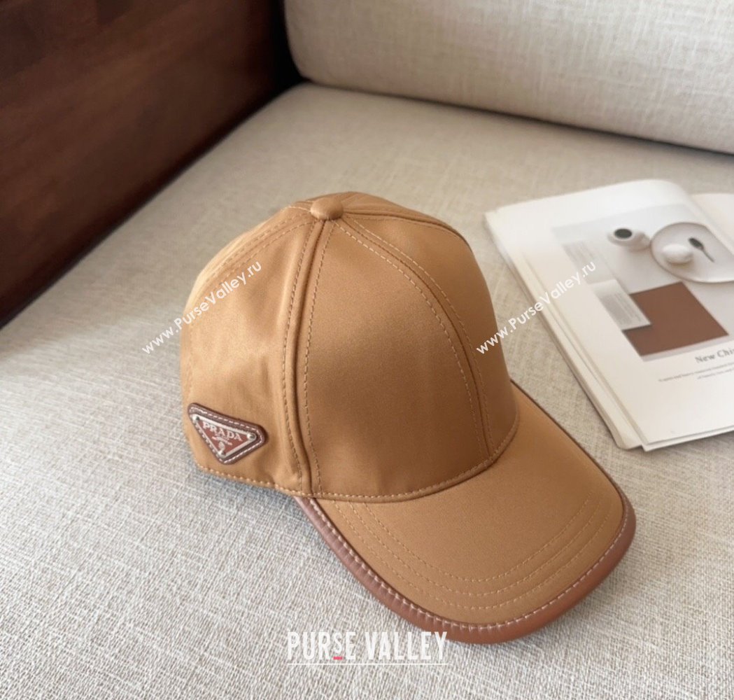 Prada Nylon Baseball Hat Brown 2025 0115 (MAO-250115013)