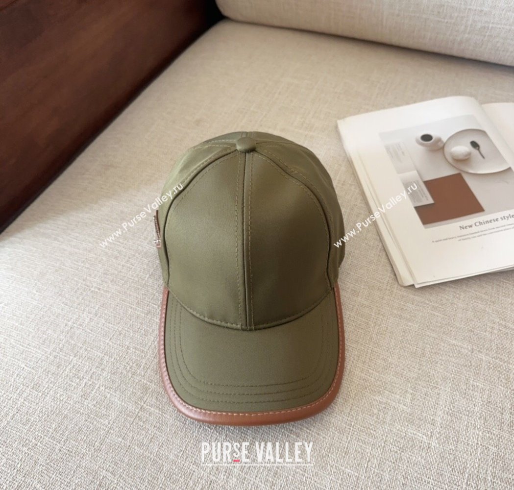 Prada Nylon Baseball Hat Green 2025 0115 (MAO-250115014)
