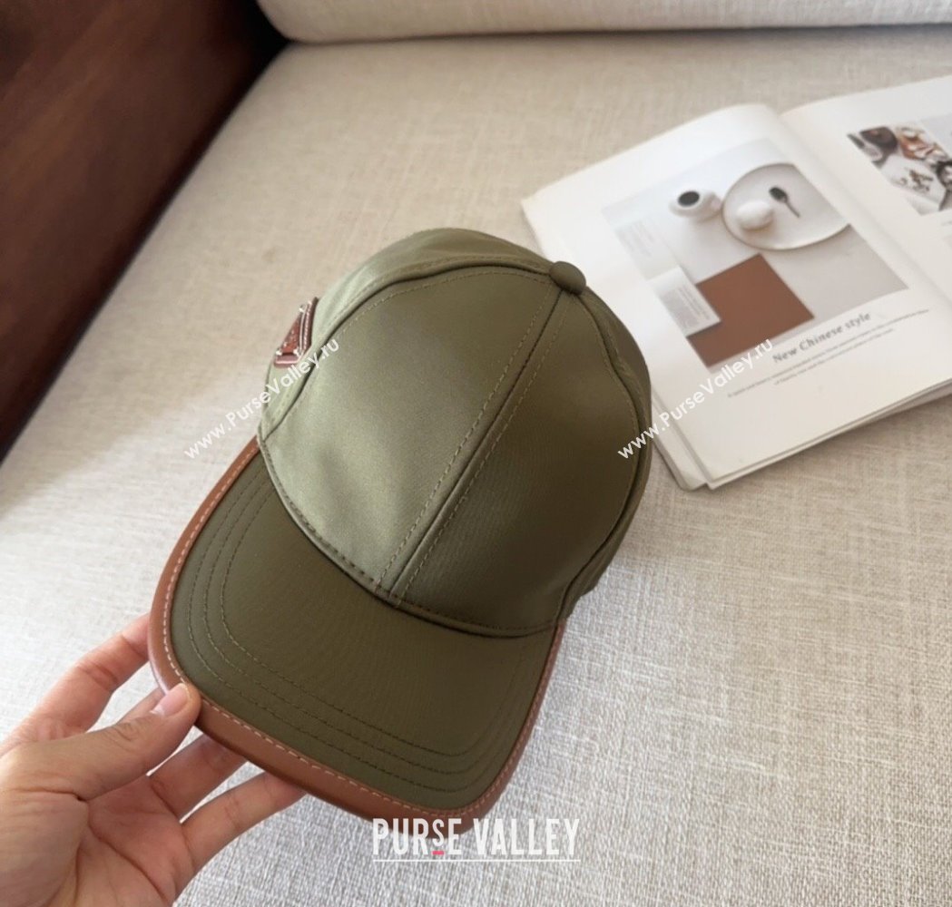 Prada Nylon Baseball Hat Green 2025 0115 (MAO-250115014)