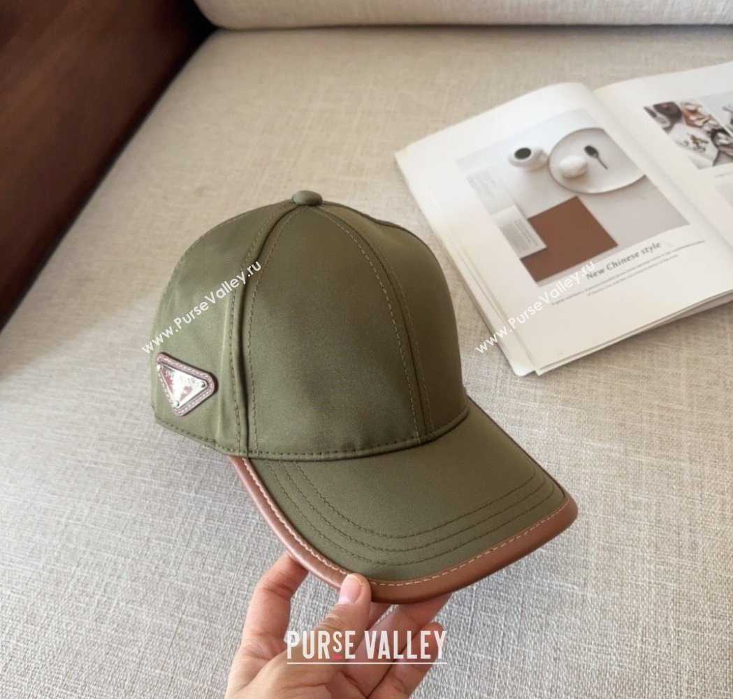 Prada Nylon Baseball Hat Green 2025 0115 (MAO-250115014)