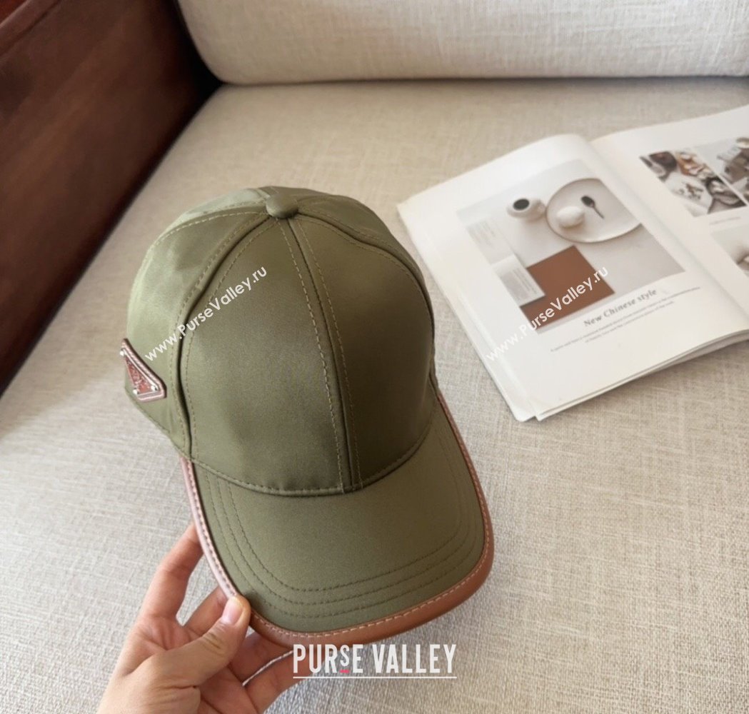 Prada Nylon Baseball Hat Green 2025 0115 (MAO-250115014)