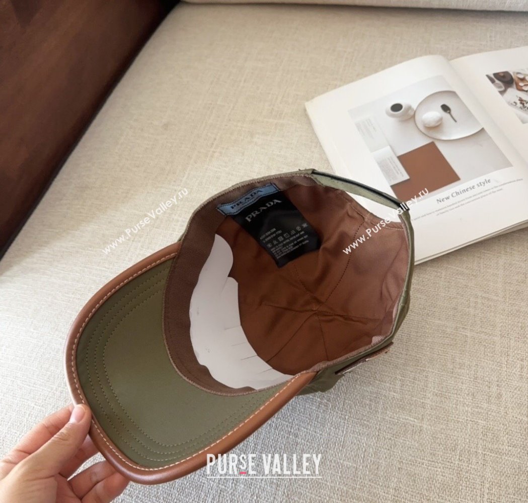 Prada Nylon Baseball Hat Green 2025 0115 (MAO-250115014)