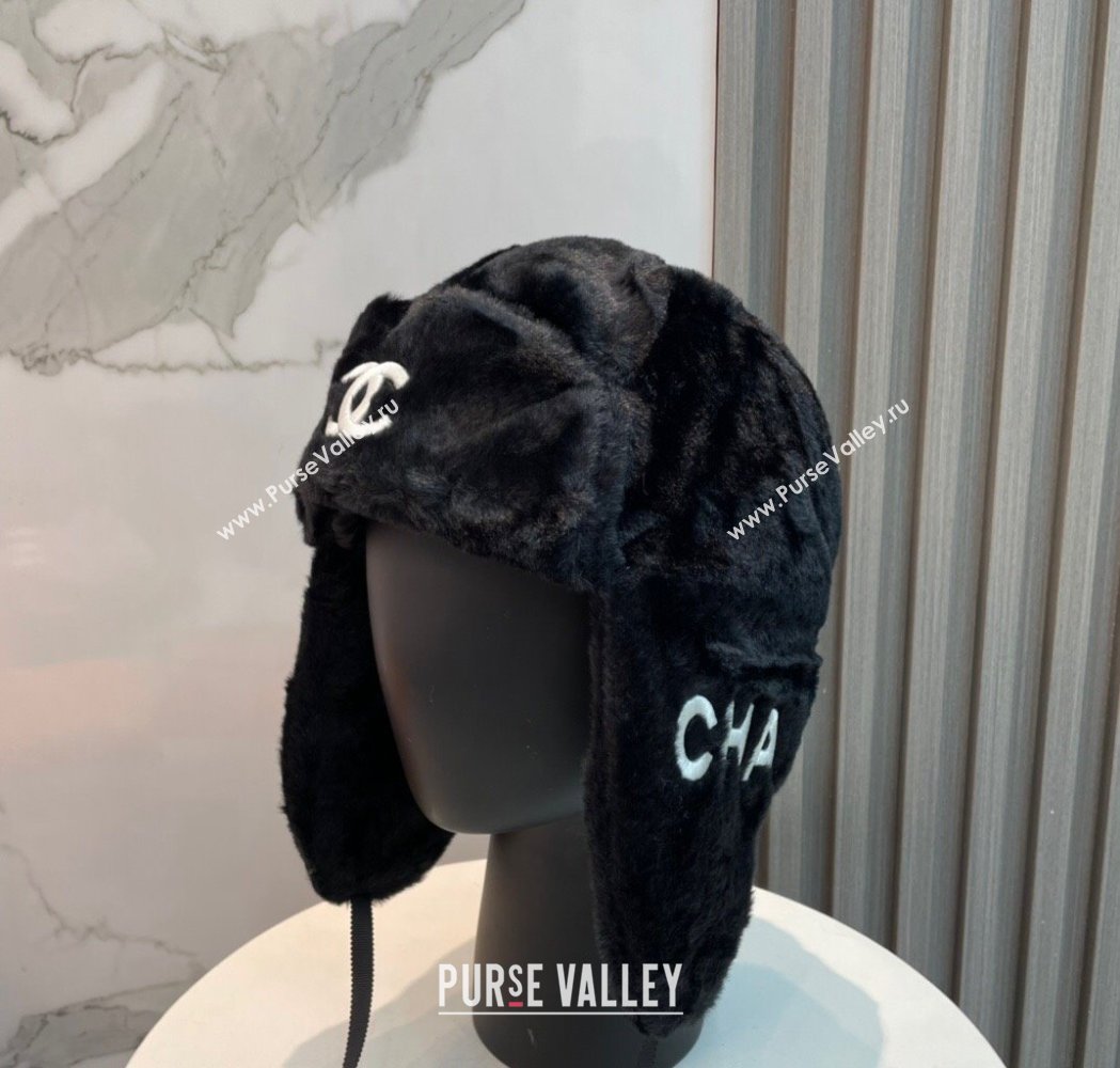 Chanel Snow Fur Chapka Hat Black 2025 0114 (MAO-250114097)