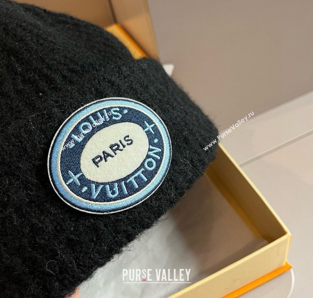 Louis Vuitton Knit Hat with Logo Patch Black 2025 0114 (XMN-250114101)