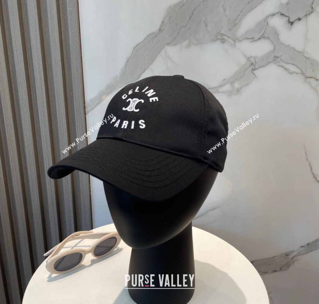 Celine Triomphe Logo Baseball Hat Black 2025 0115 (A-250115025)