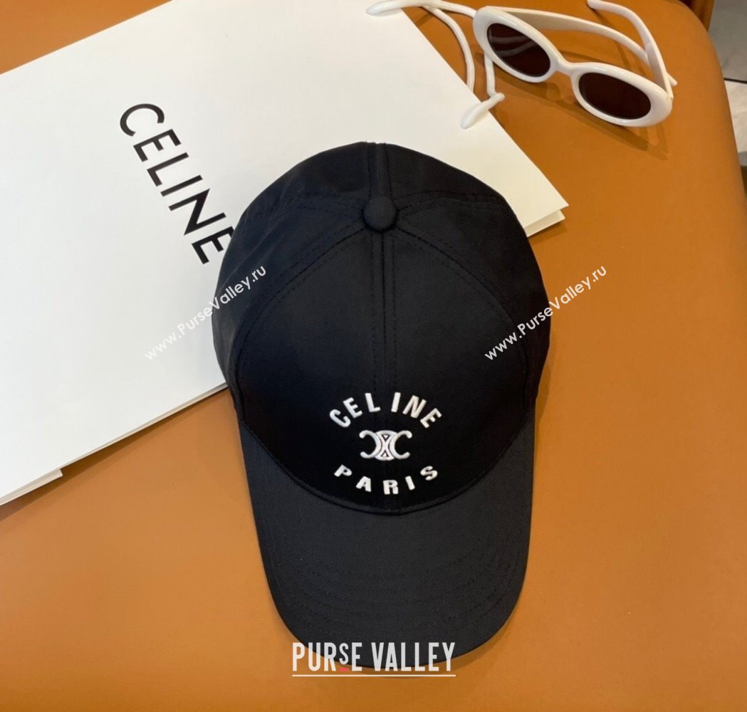 Celine Triomphe Logo Baseball Hat Black 2025 0115 (A-250115025)