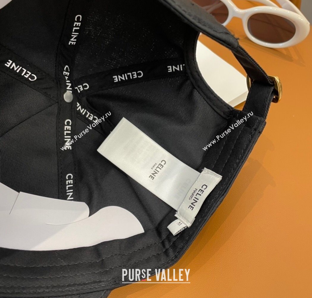 Celine Triomphe Logo Baseball Hat Black 2025 0115 (A-250115025)