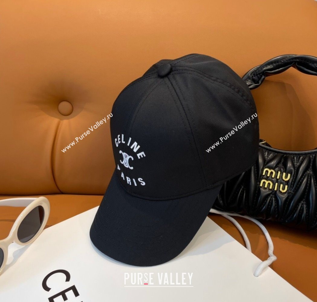 Celine Triomphe Logo Baseball Hat Black 2025 0115 (A-250115025)