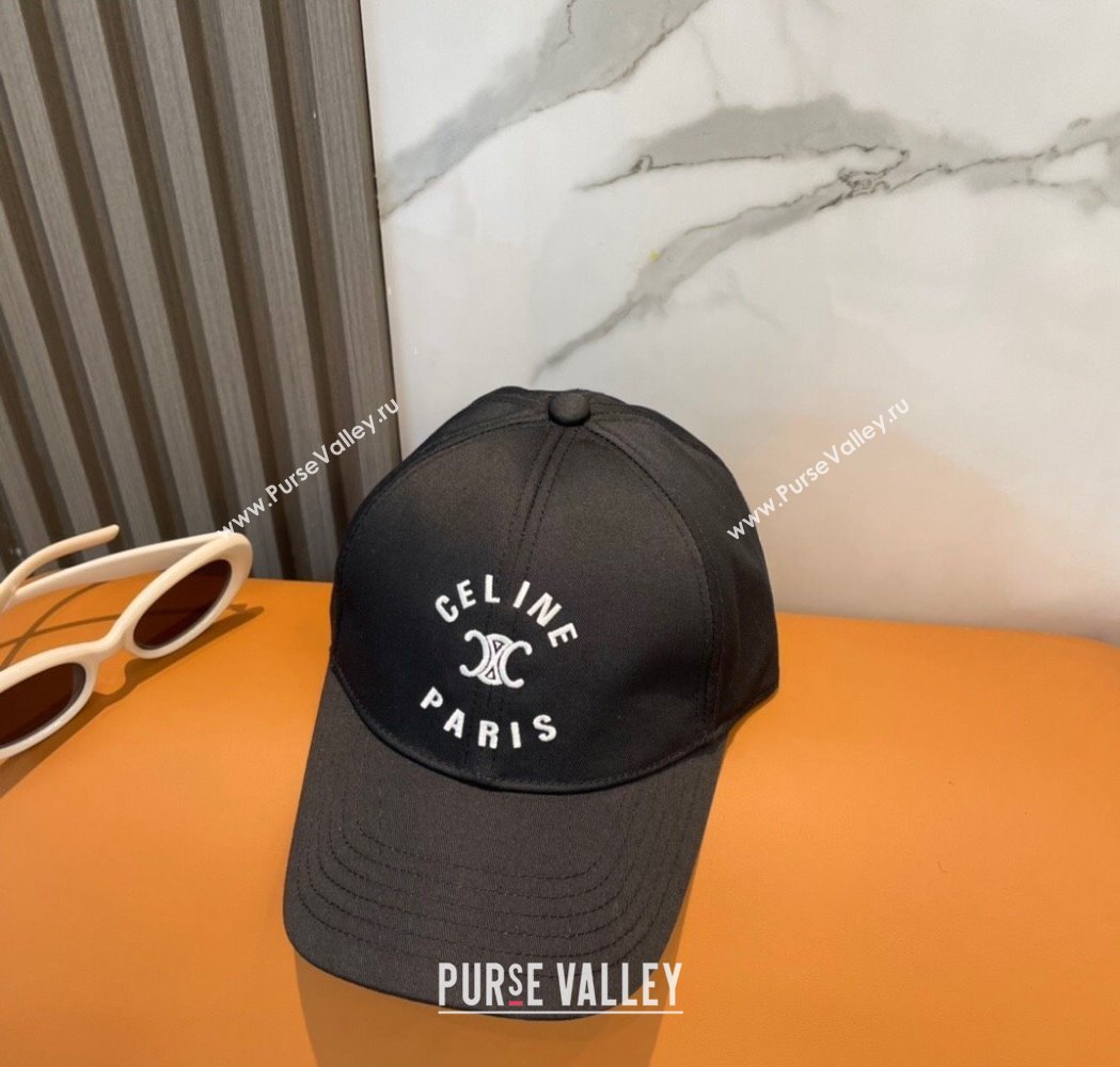 Celine Triomphe Logo Baseball Hat Black 2025 0115 (A-250115025)