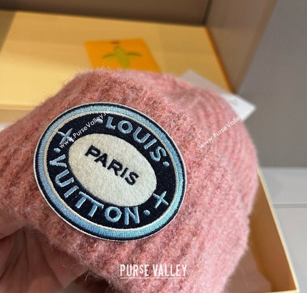 Louis Vuitton Knit Hat with Logo Patch Pink 2025 0114 (XMN-250114102)