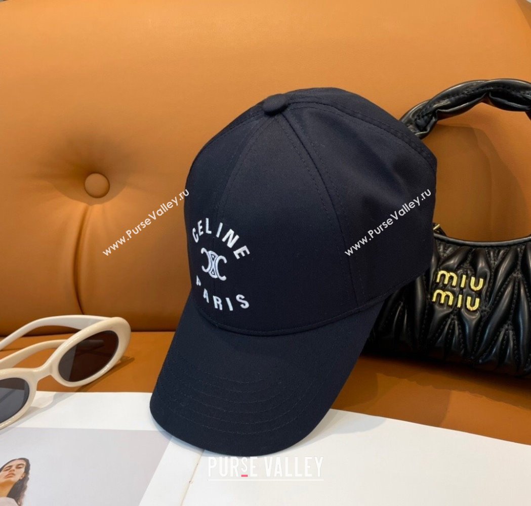Celine Triomphe Logo Baseball Hat Dark Blue 2025 0115 (A-250115029)