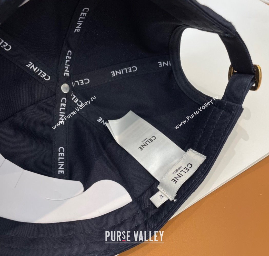 Celine Triomphe Logo Baseball Hat Dark Blue 2025 0115 (A-250115029)