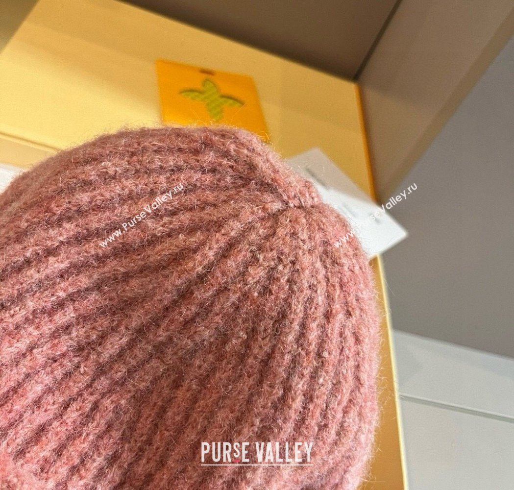 Louis Vuitton Knit Hat with Logo Patch Pink 2025 0114 (XMN-250114102)