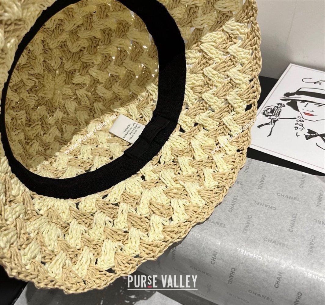 Prada Triangle Straw Bucket Hat Beige/Khaki 2025 (XMN-250318081)