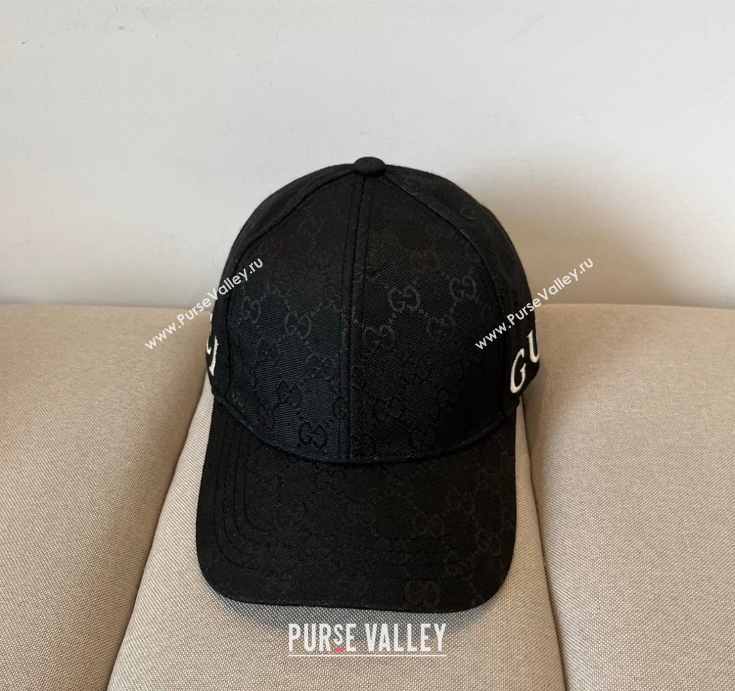 Gucci GG Canvas Baseball Hat with Back Logo Black 2025 0317 (XMN-250317094)