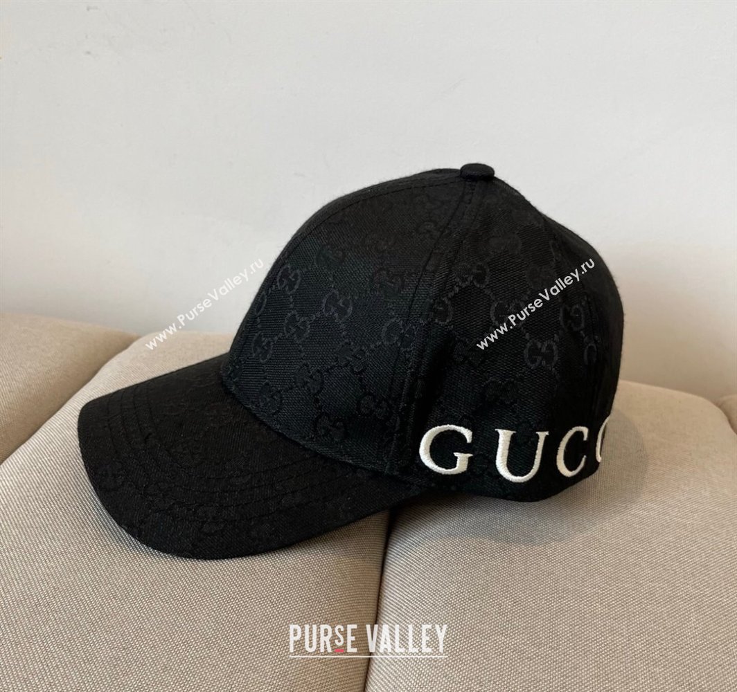 Gucci GG Canvas Baseball Hat with Back Logo Black 2025 0317 (XMN-250317094)