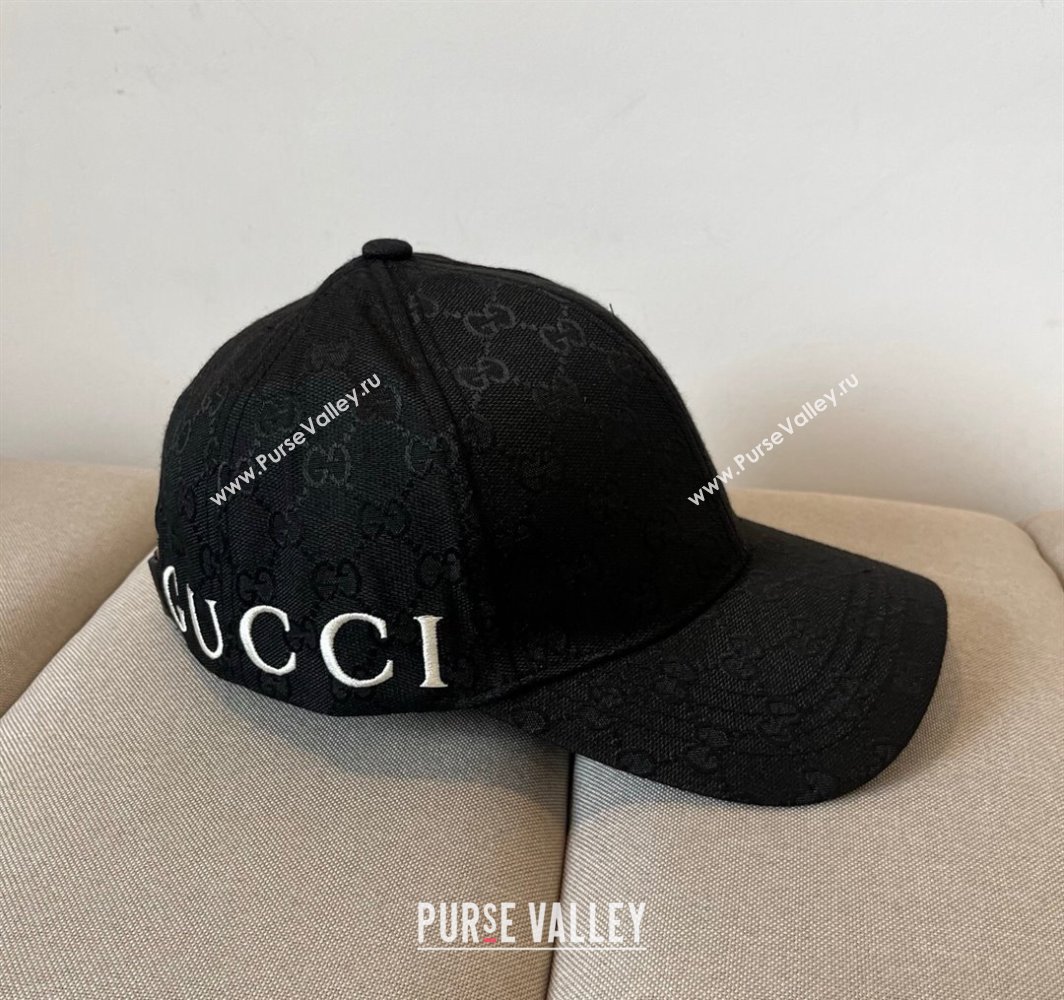 Gucci GG Canvas Baseball Hat with Back Logo Black 2025 0317 (XMN-250317094)