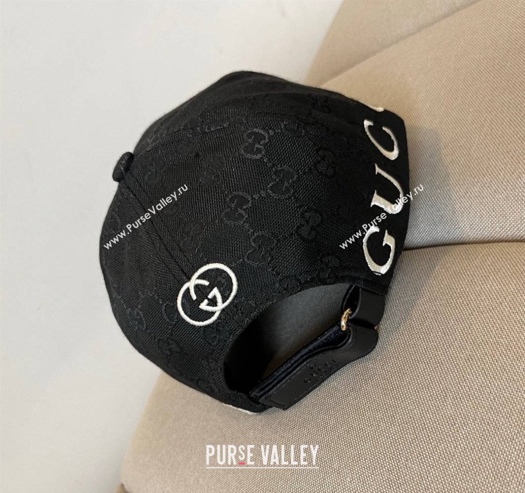 Gucci GG Canvas Baseball Hat with Back Logo Black 2025 0317 (XMN-250317094)