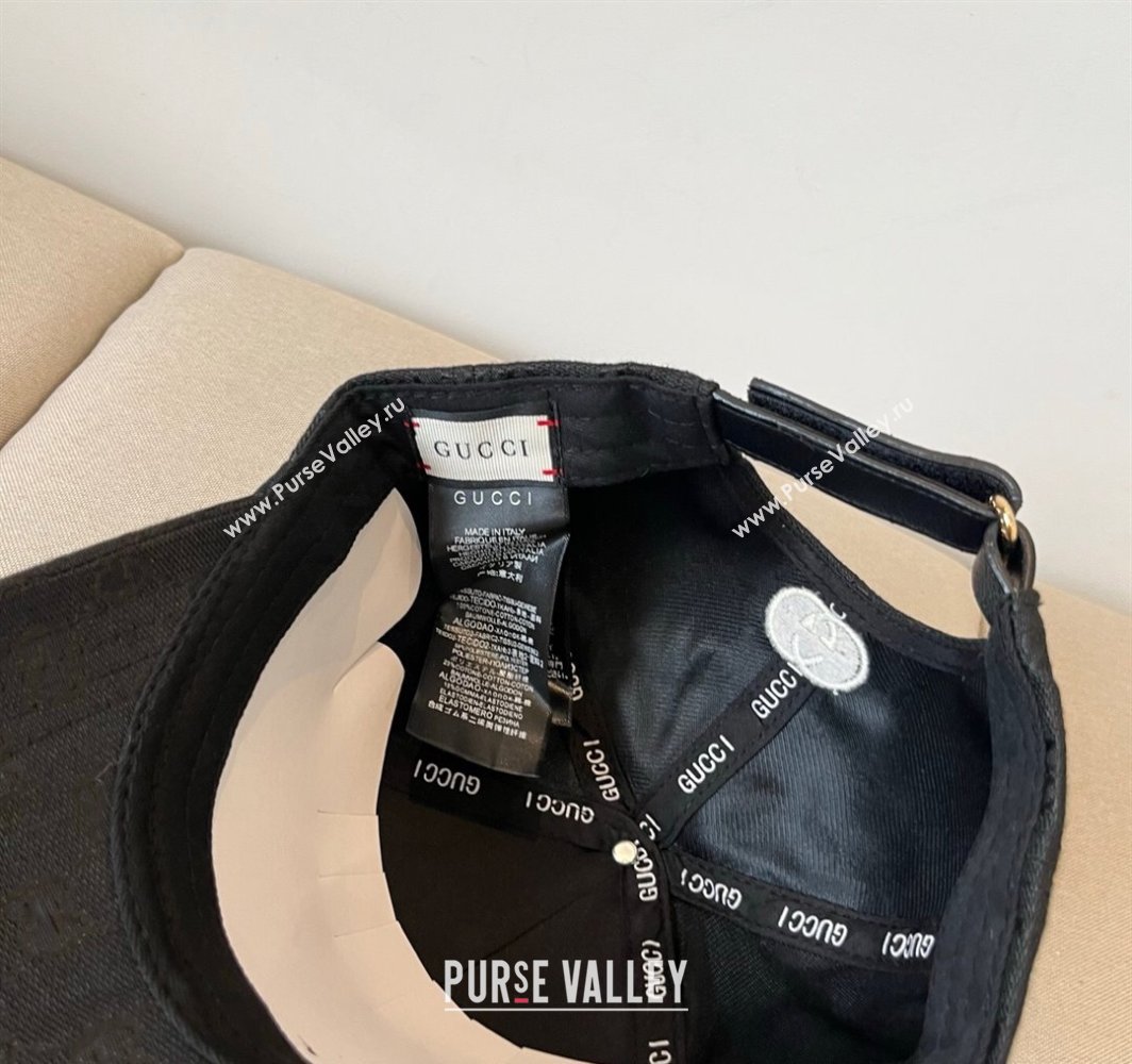Gucci GG Canvas Baseball Hat with Back Logo Black 2025 0317 (XMN-250317094)