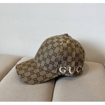 Gucci GG Canvas Baseball Hat with Back Logo Beige 2025 0317 (XMN-250317095)