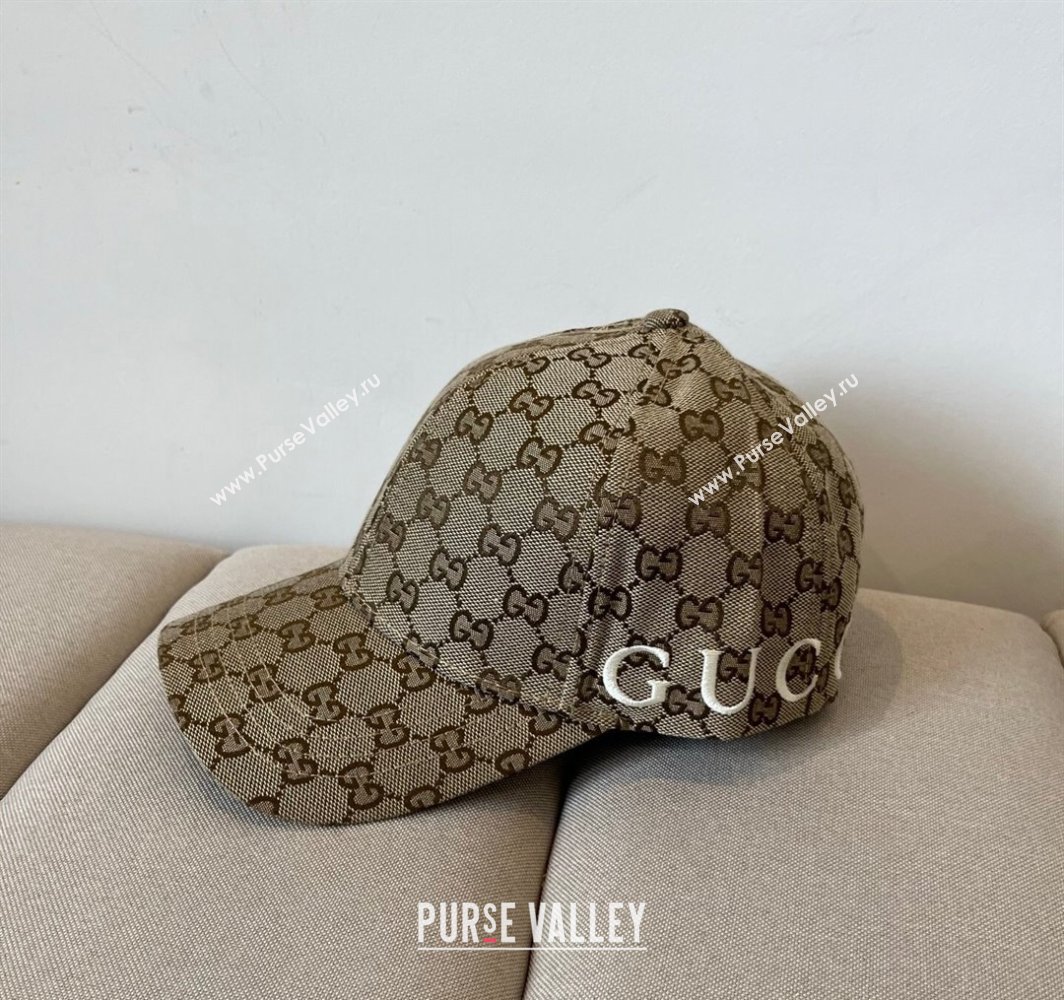 Gucci GG Canvas Baseball Hat with Back Logo Beige 2025 0317 (XMN-250317095)