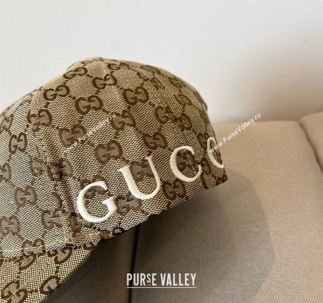 Gucci GG Canvas Baseball Hat with Back Logo Beige 2025 0317 (XMN-250317095)