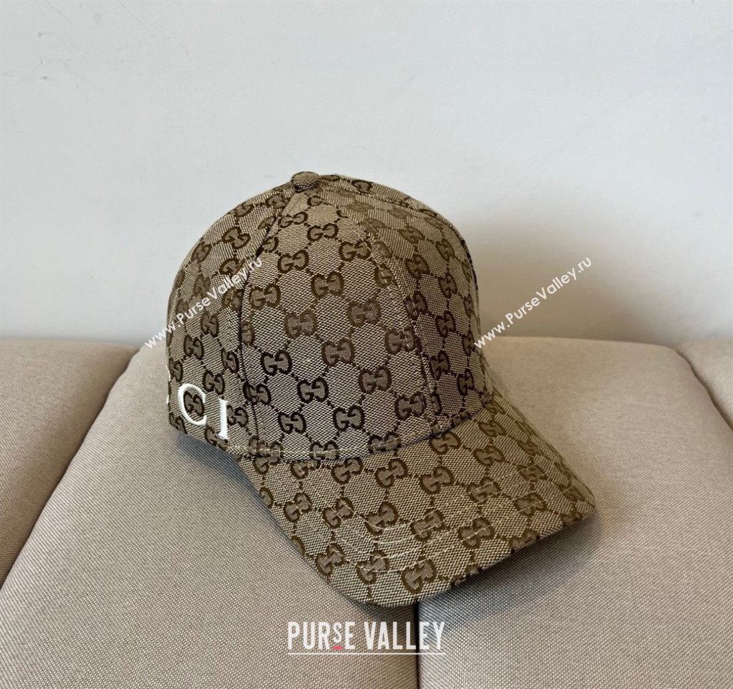 Gucci GG Canvas Baseball Hat with Back Logo Beige 2025 0317 (XMN-250317095)