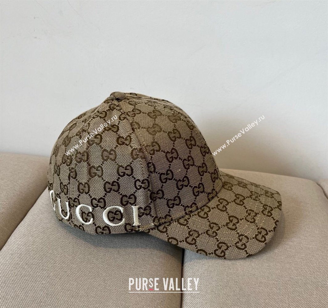 Gucci GG Canvas Baseball Hat with Back Logo Beige 2025 0317 (XMN-250317095)