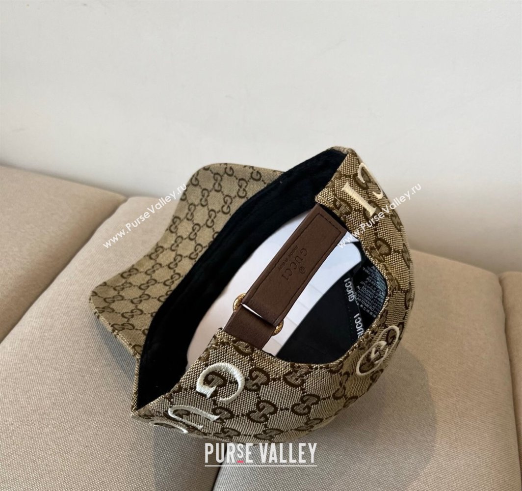Gucci GG Canvas Baseball Hat with Back Logo Beige 2025 0317 (XMN-250317095)