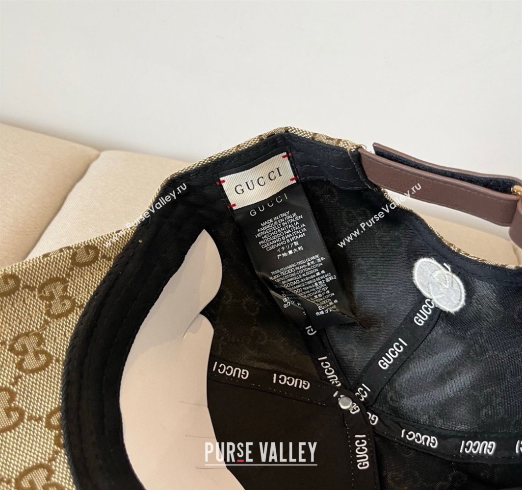 Gucci GG Canvas Baseball Hat with Back Logo Beige 2025 0317 (XMN-250317095)