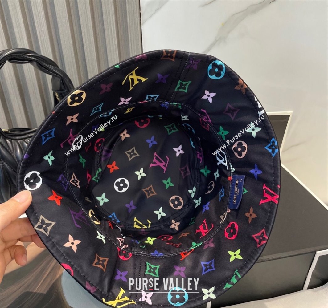 Louis Vuitton LV x TM Canvas Reversible Bucket Hat Black 2025 (SHI-250317123)