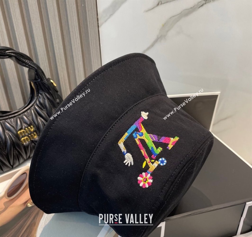 Louis Vuitton LV x TM Canvas Reversible Bucket Hat Black 2025 (SHI-250317123)
