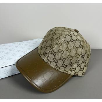 Gucci GG Canvas Baseball Hat Brown 2025 031701 (SHI-250317077)