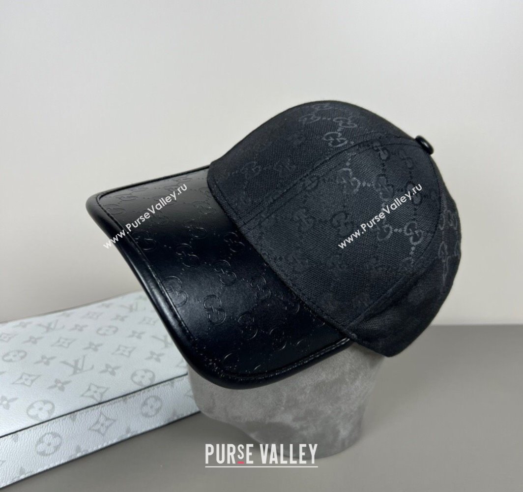 Gucci GG Canvas Baseball Hat Black 2025 031701 (SHI-250317078)