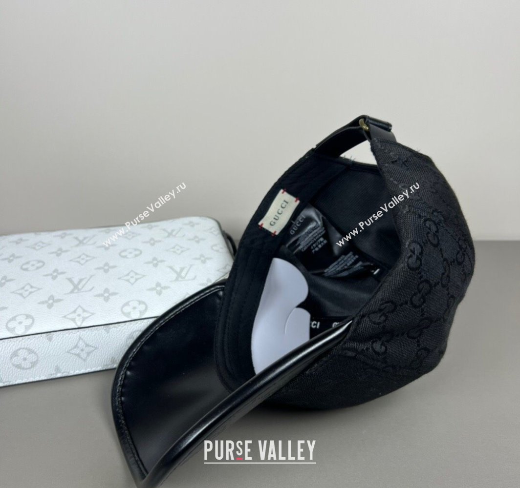 Gucci GG Canvas Baseball Hat Black 2025 031701 (SHI-250317078)
