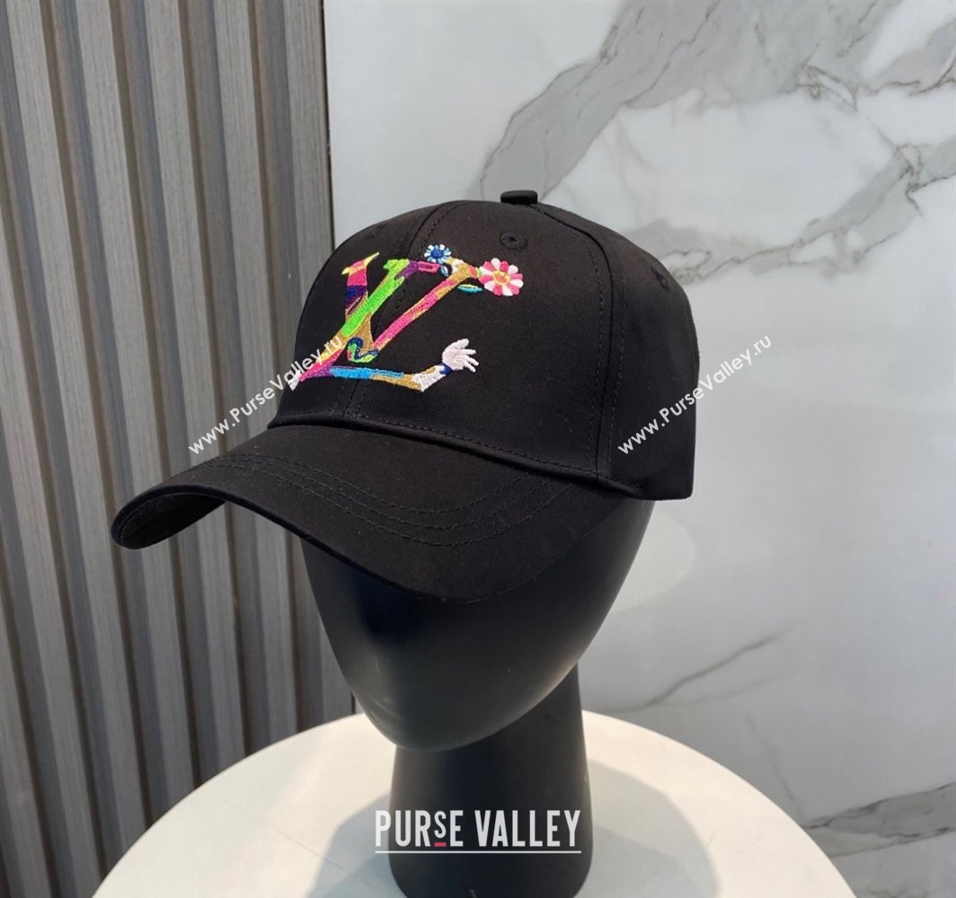 Louis Vuitton LV x TM Canvas Baseball Hat Black 2025 (SHI-250317120)